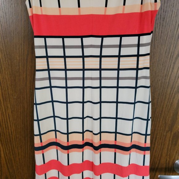 Donna Morgan Pleated Striped Sleeveless Sundress Size 6 - Picture 7 of 10